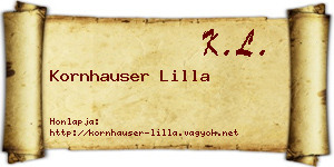 Kornhauser Lilla névjegykártya